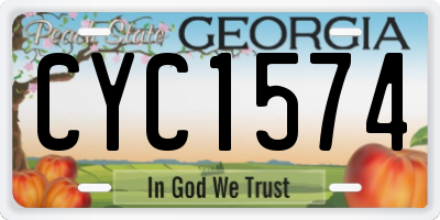 GA license plate CYC1574