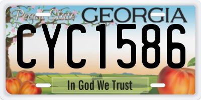 GA license plate CYC1586