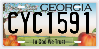 GA license plate CYC1591