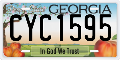 GA license plate CYC1595