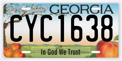 GA license plate CYC1638