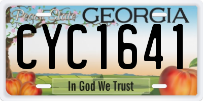 GA license plate CYC1641