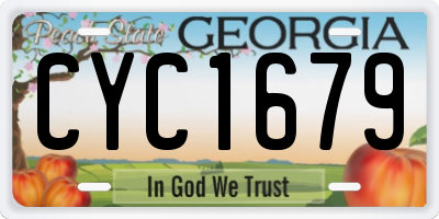 GA license plate CYC1679