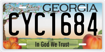 GA license plate CYC1684