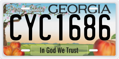 GA license plate CYC1686