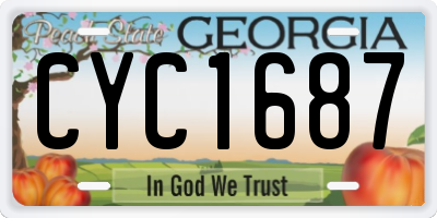 GA license plate CYC1687