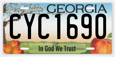 GA license plate CYC1690