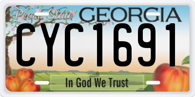 GA license plate CYC1691