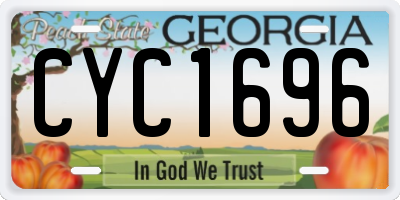 GA license plate CYC1696