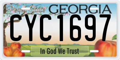 GA license plate CYC1697
