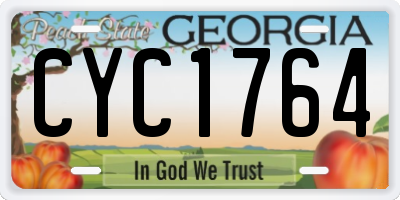 GA license plate CYC1764