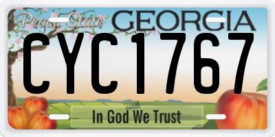 GA license plate CYC1767