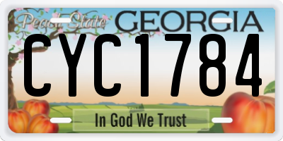 GA license plate CYC1784