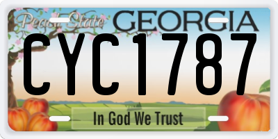 GA license plate CYC1787
