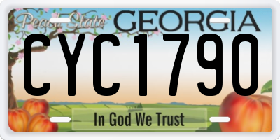 GA license plate CYC1790