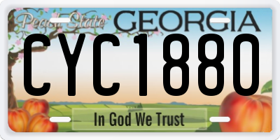 GA license plate CYC1880