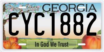 GA license plate CYC1882