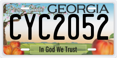 GA license plate CYC2052