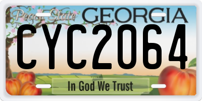 GA license plate CYC2064