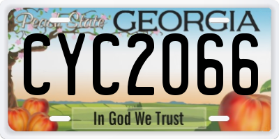 GA license plate CYC2066