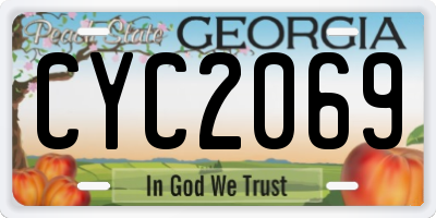 GA license plate CYC2069