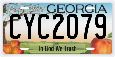 GA license plate CYC2079