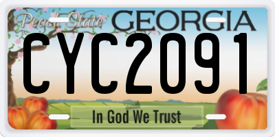 GA license plate CYC2091