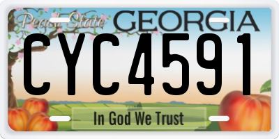 GA license plate CYC4591