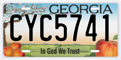 GA license plate CYC5741