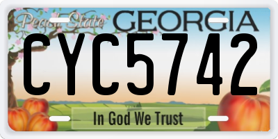 GA license plate CYC5742