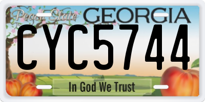 GA license plate CYC5744