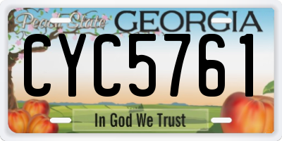 GA license plate CYC5761