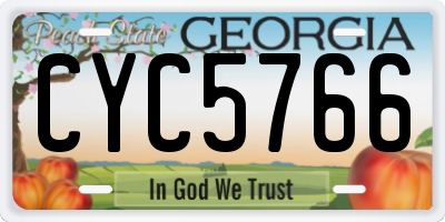 GA license plate CYC5766