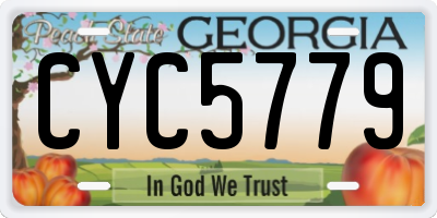 GA license plate CYC5779