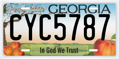 GA license plate CYC5787
