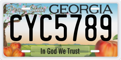 GA license plate CYC5789
