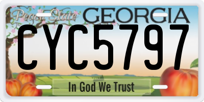 GA license plate CYC5797