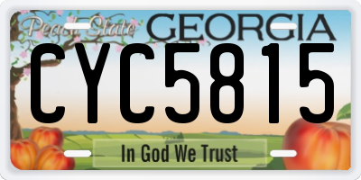 GA license plate CYC5815