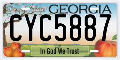 GA license plate CYC5887