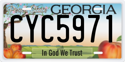 GA license plate CYC5971