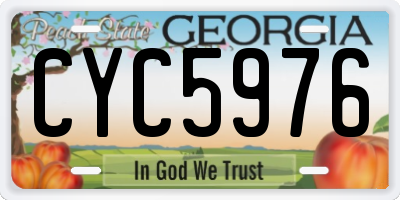 GA license plate CYC5976