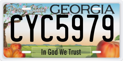 GA license plate CYC5979
