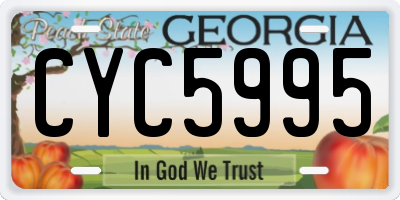 GA license plate CYC5995