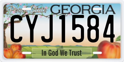 GA license plate CYJ1584