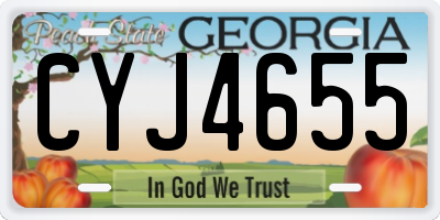 GA license plate CYJ4655