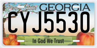 GA license plate CYJ5530