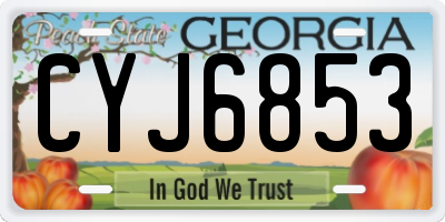 GA license plate CYJ6853