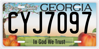 GA license plate CYJ7097