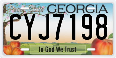 GA license plate CYJ7198