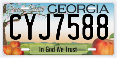 GA license plate CYJ7588